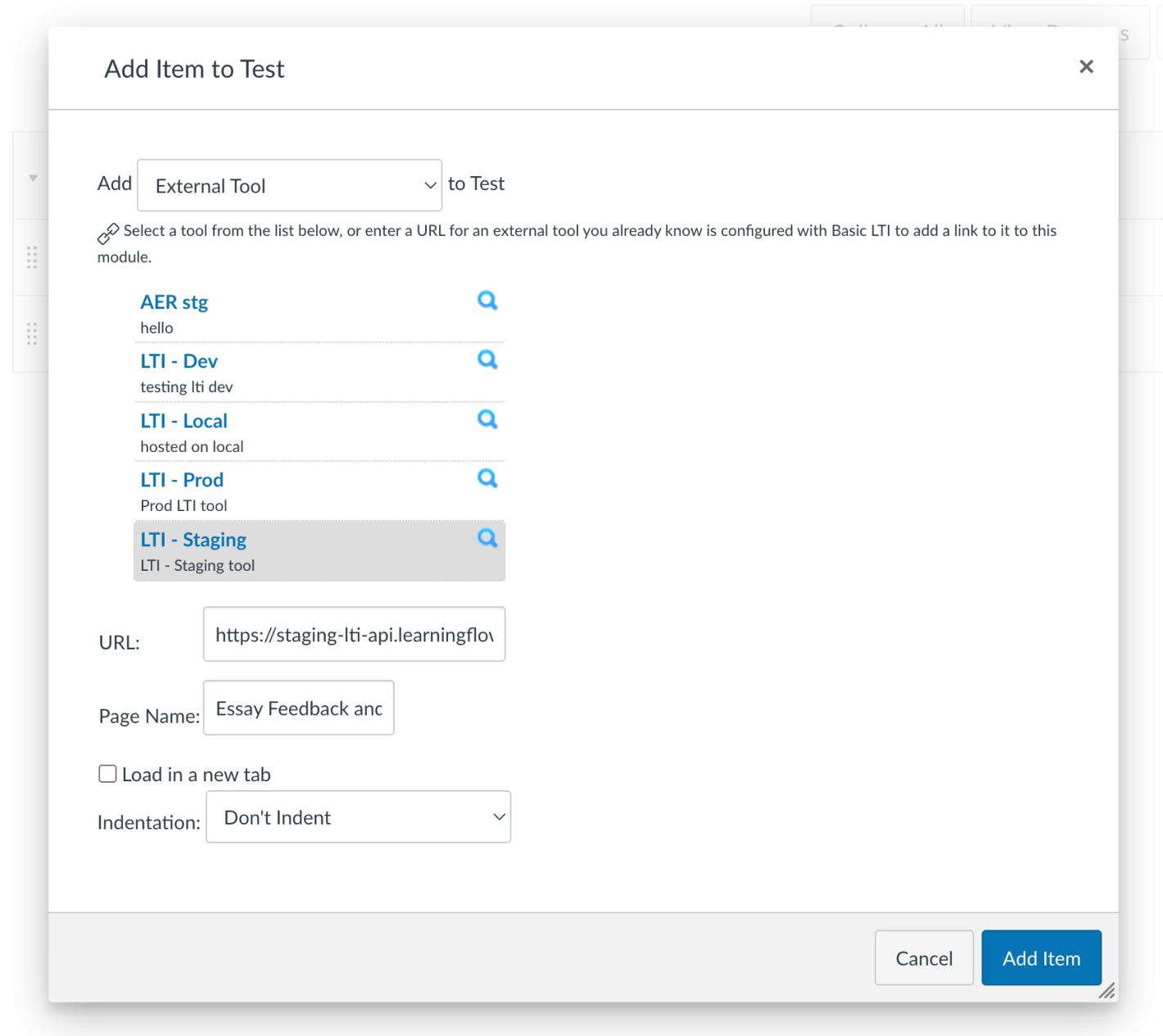 Add LTI Tool to Module