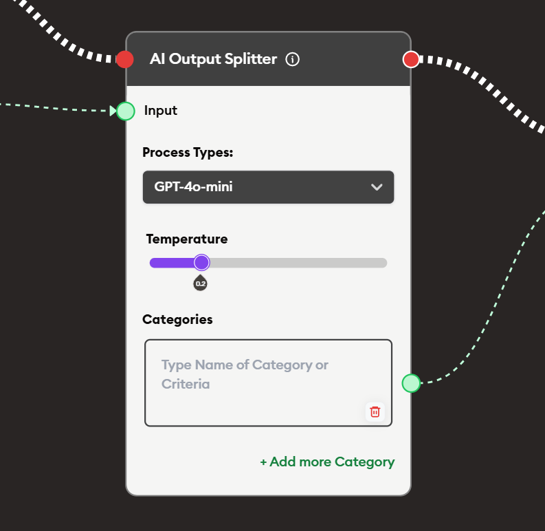 AI Output Splitter node
