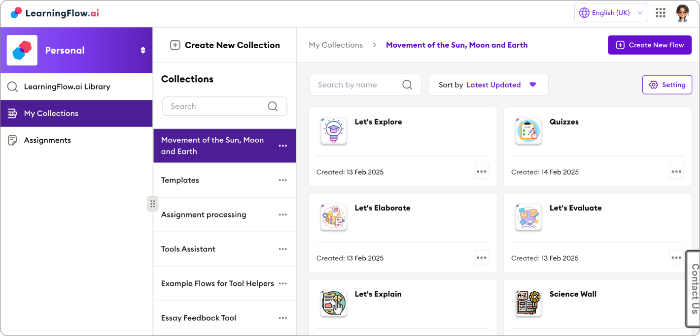Personal collections view