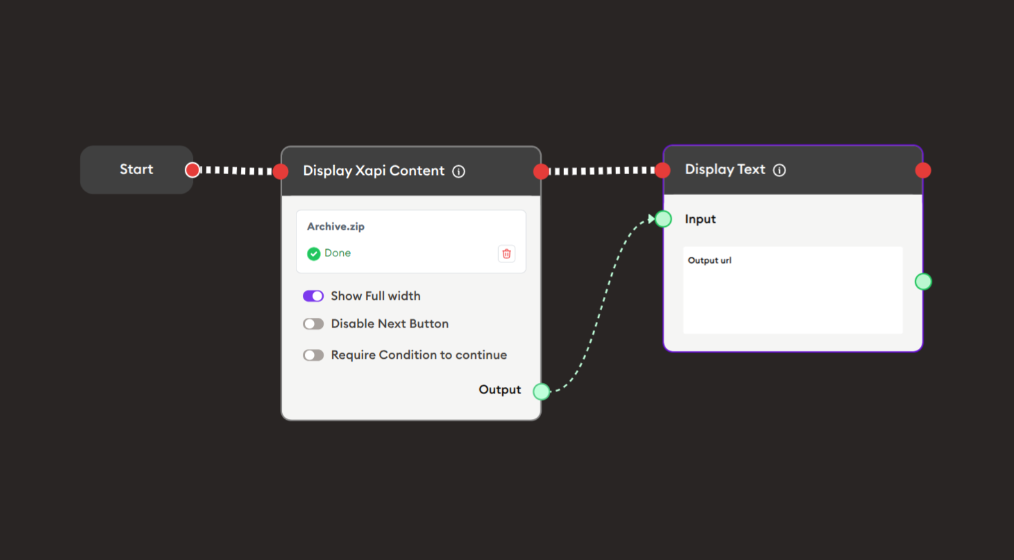 Display xAPI Content Example