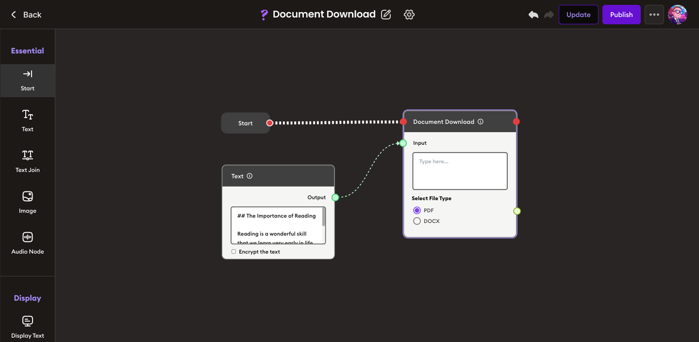 Document Download node