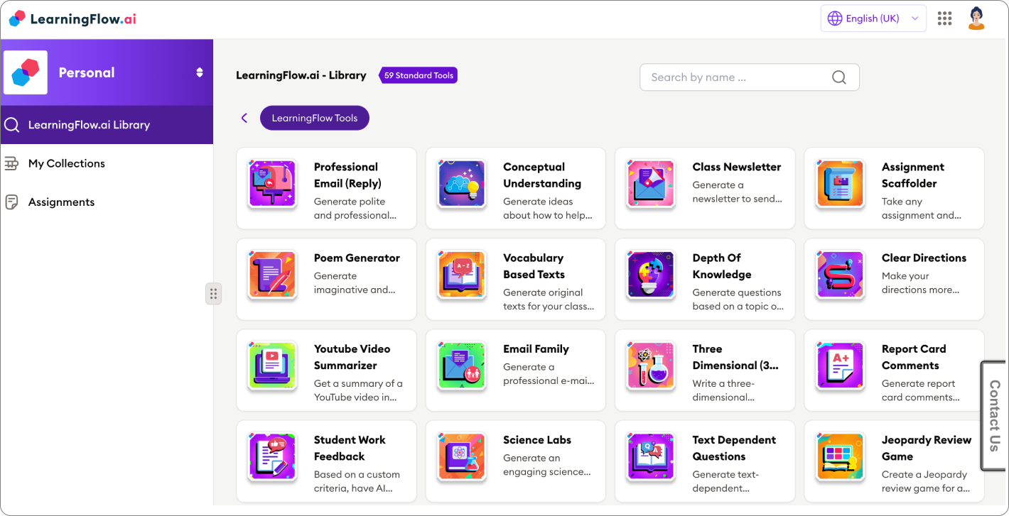 Editor personal library view