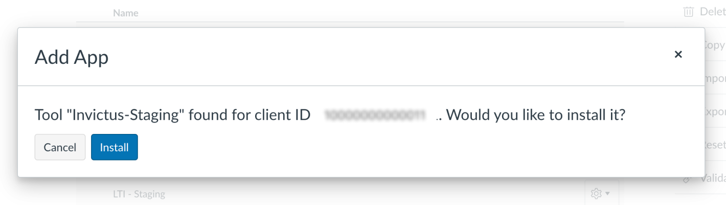 Install App Dialog