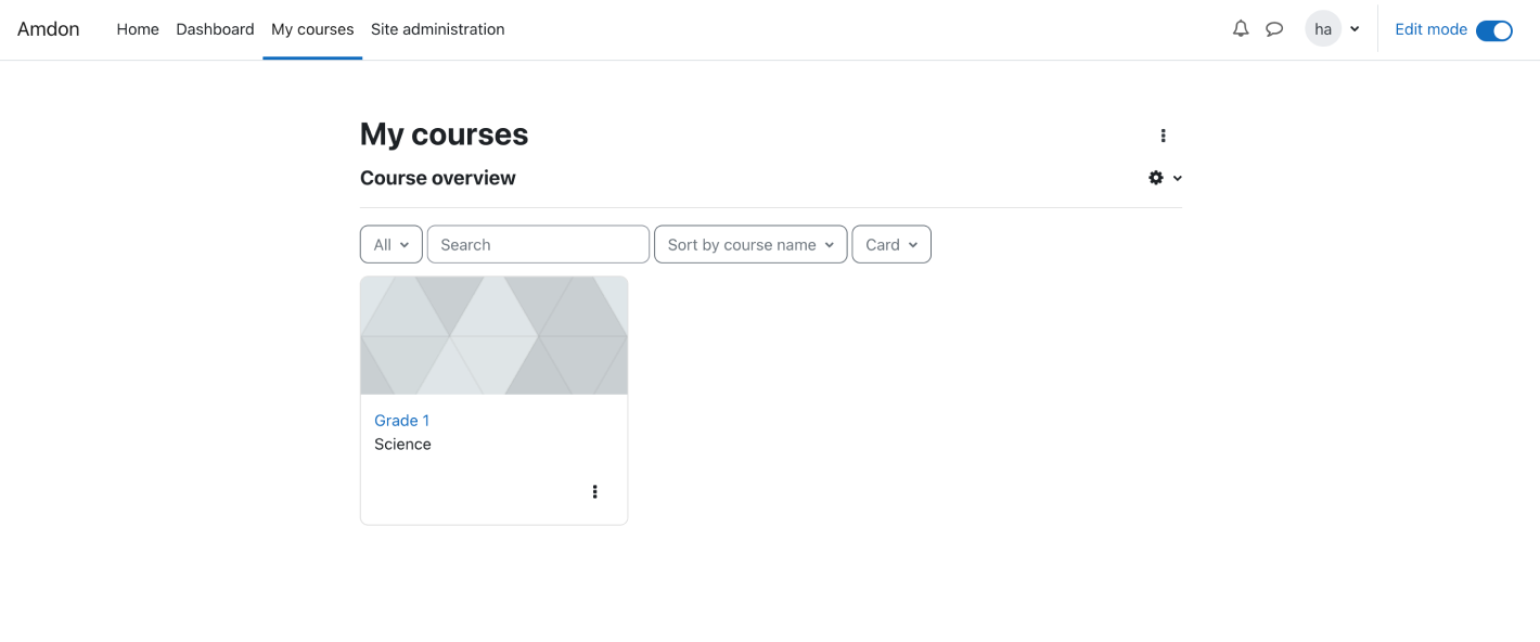 Moodle My Courses