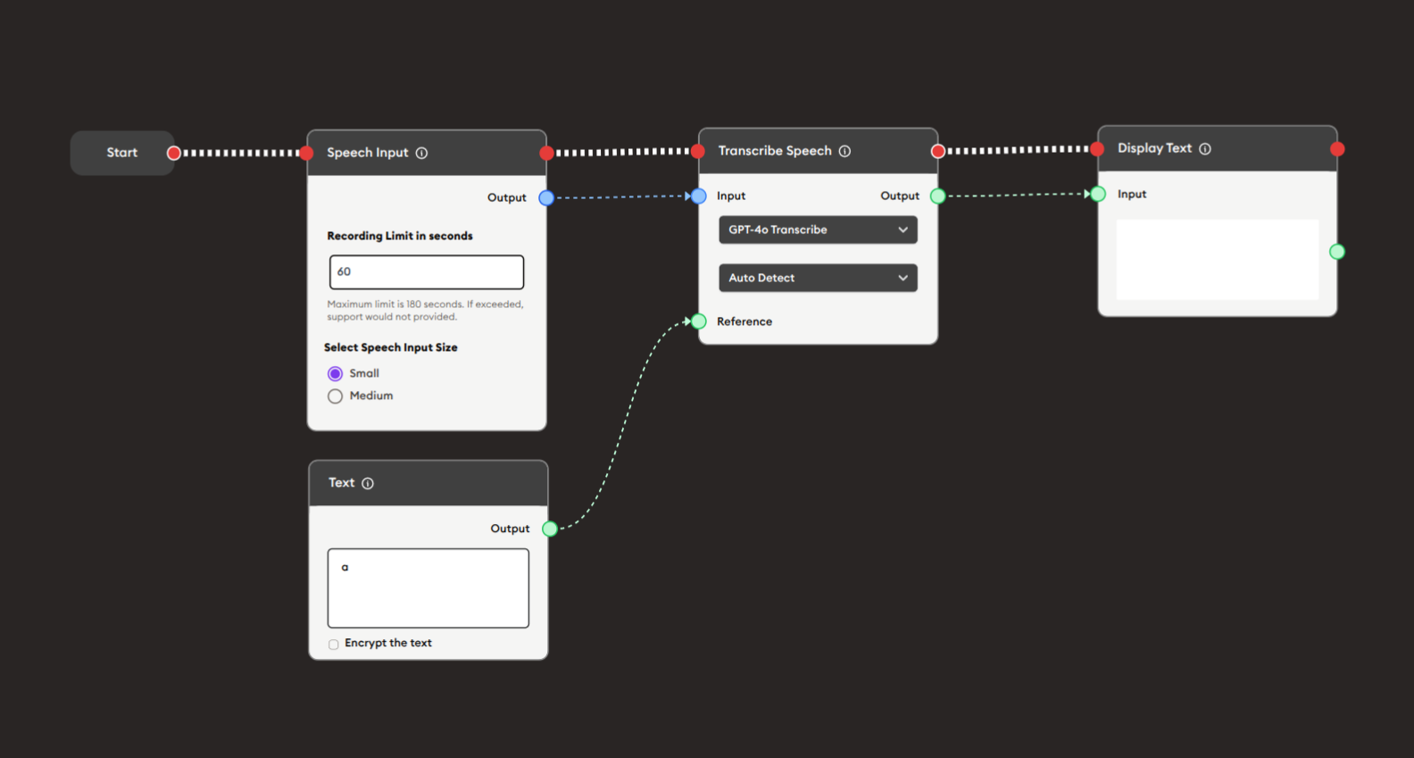 Speech Input Example