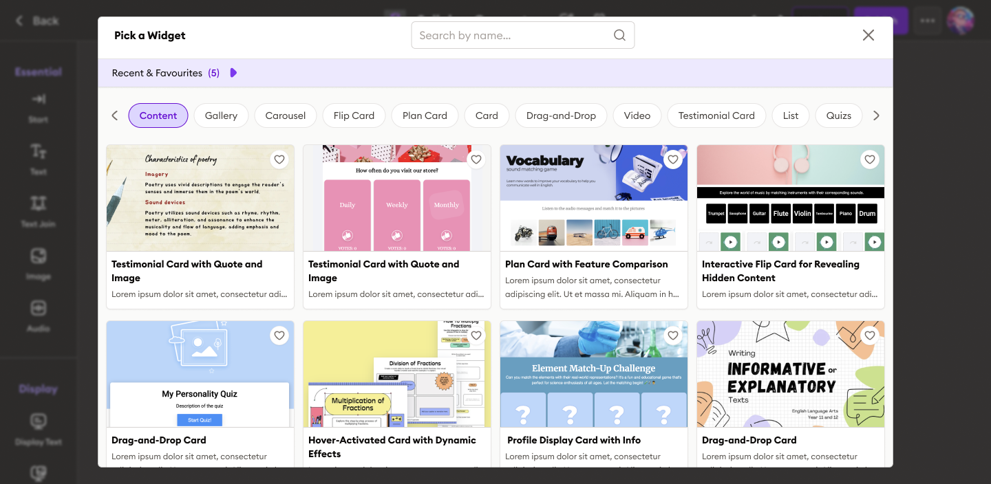 Widgets Template